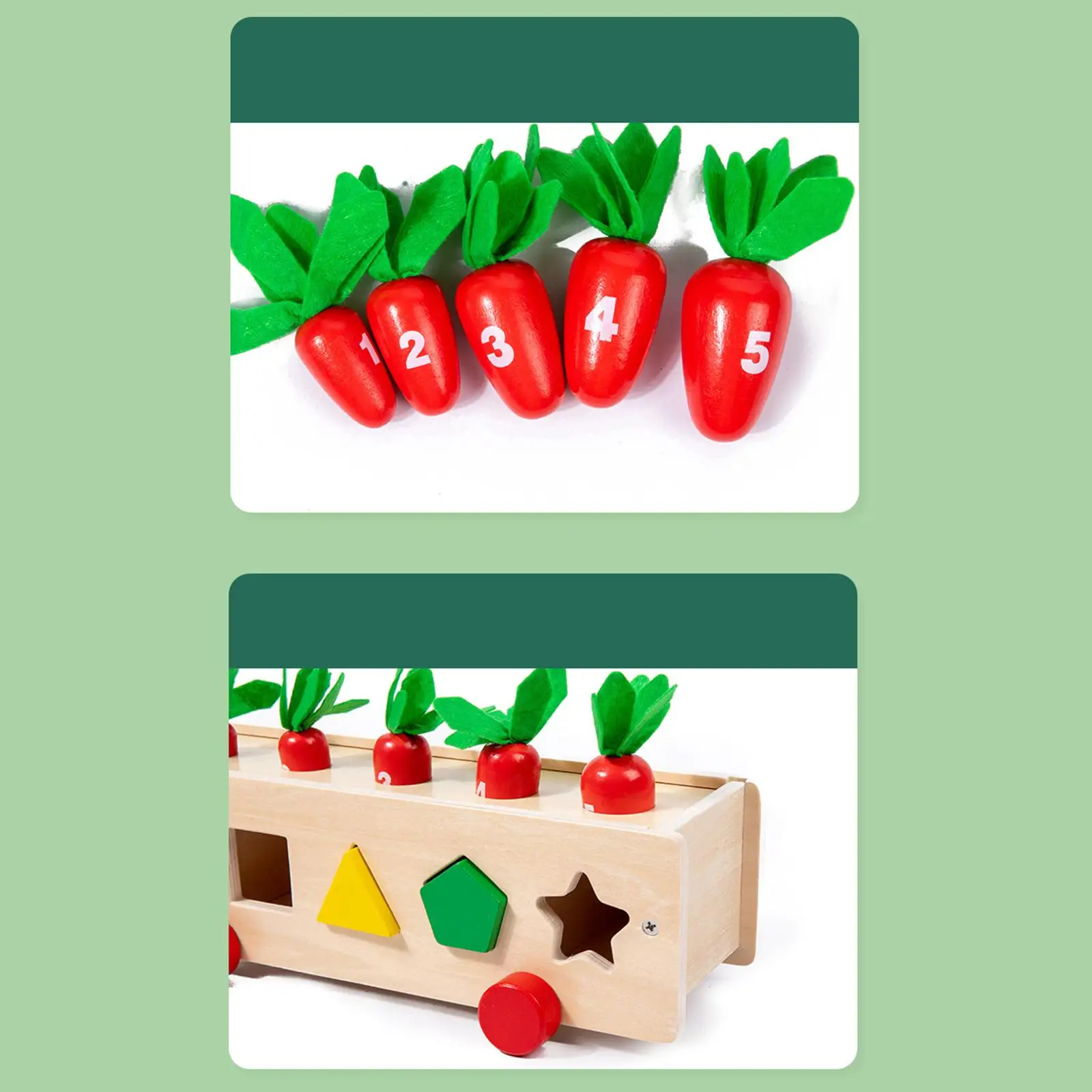 Carrot Harvest Game Shape Color Cognition Puzzles for Toddlers Kids Girls
Carrot Harvest Game Shape Color Cognition Puzzles for Toddlers Kids Girls