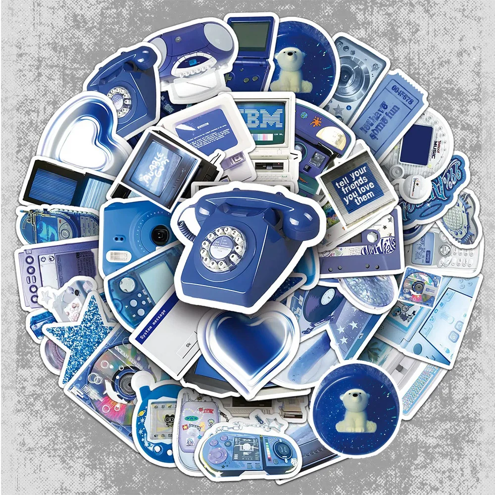 10/30/50pcs Y2K Retro Style Digital Product Stickers Blue Cartoon Graffiti Sticker Water Bottle Phone Suitcase Decals Decoration
10/30/50pcs Y2K Retro Style Digital Product Stickers Blue Cartoon Graffiti Sticker Water Bottle Phone Suitcase Decals Decoration