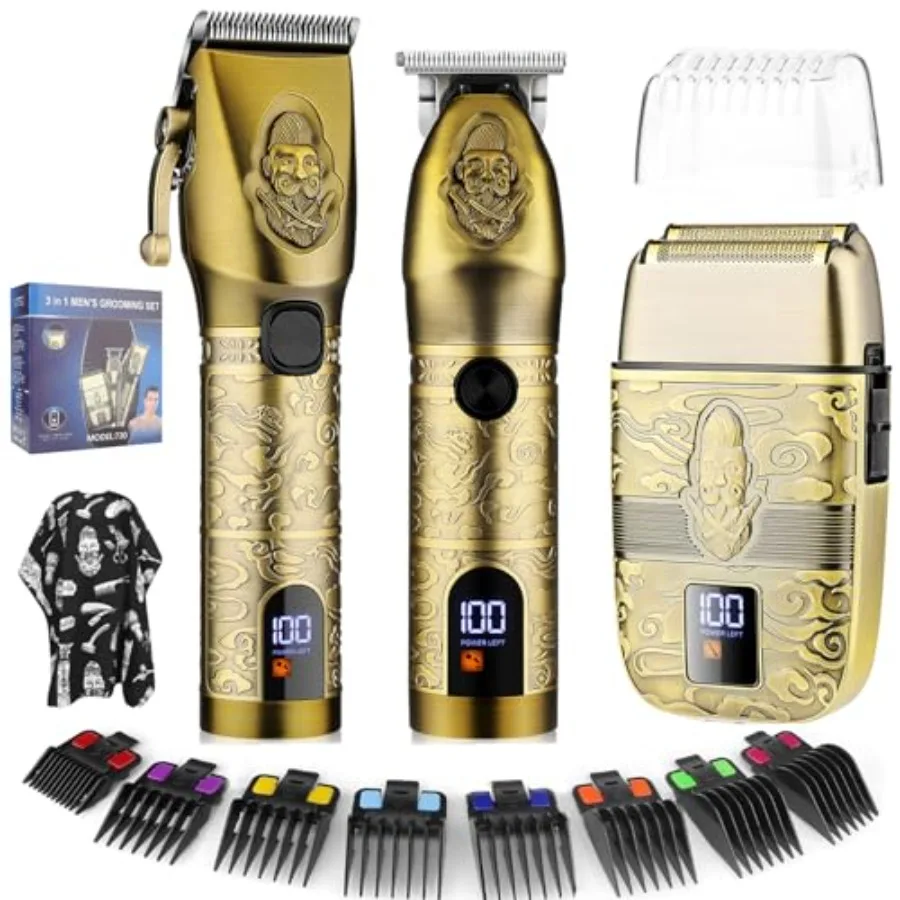 Professional Hair Clippers Trimmer Shaver Set for Men, Electric Razor Foil Shavers Combo Set of 3, Barber Kit Hair Cutting Kit,
Professional Hair Clippers Trimmer Shaver Set for Men, Electric Razor Foil Shavers Combo Set of 3, Barber Kit Hair Cutting Kit,