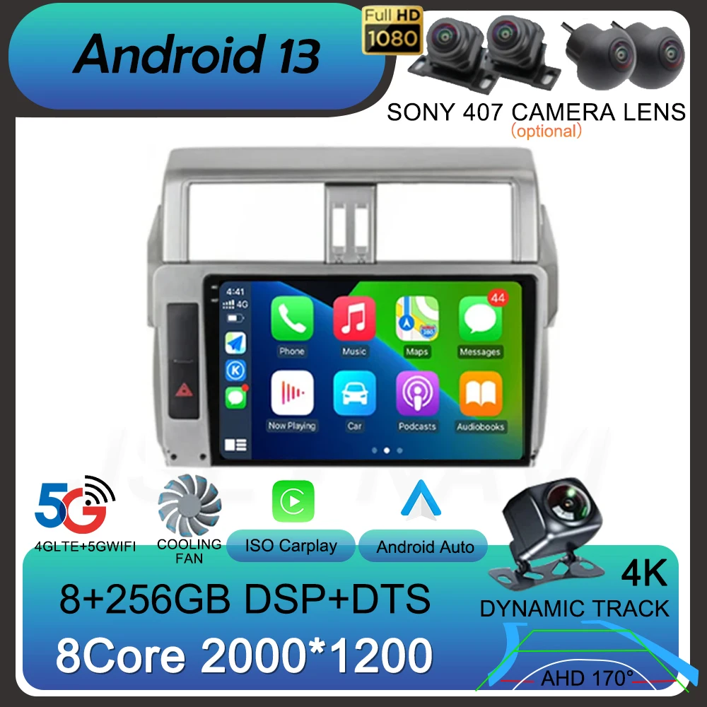 Android 13 Carplay For Toyota Land Cruiser Prado 150 2013-2017 Car Radio Multimedia Video Player Stereo GPS 360 Camera Head Unit
Android 13 Carplay For Toyota Land Cruiser Prado 150 2013-2017 Car Radio Multimedia Video Player Stereo GPS 360 Camera Head Unit