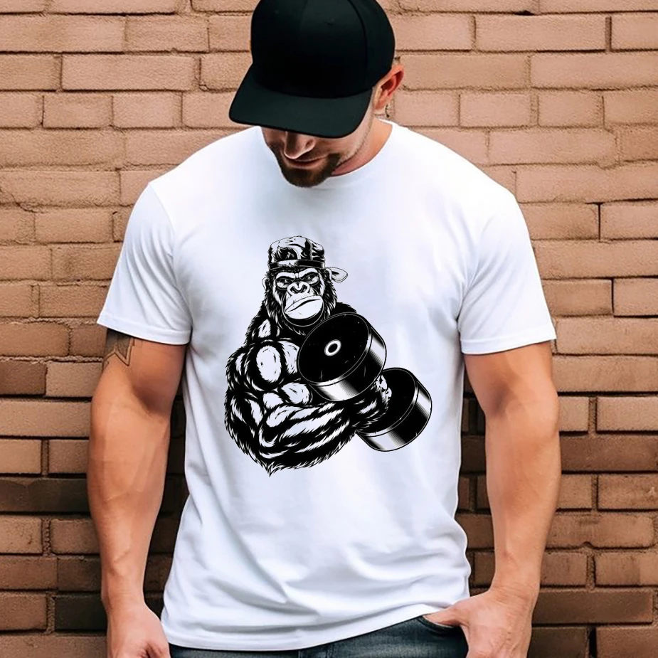 FPACE Lifting Weights Gorilla Printed T-shirt Vintage Muscular Monkey Men t shirt Men's Clothing Women Oversized t-shirt 
FPACE Lifting Weights Gorilla Printed T-shirt Vintage Muscular Monkey Men t shirt Men's Clothing Women Oversized t-shirt