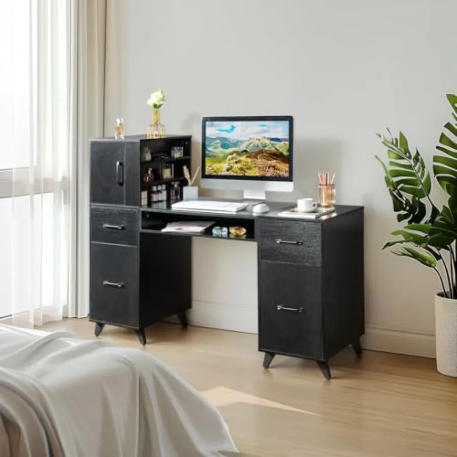 3-Door 2-Drawer Nail Table with Tempered Glass Top, 55" Black Manicure Station Desk for Salon, Manicure Desk Black Nail Station
3-Door 2-Drawer Nail Table with Tempered Glass Top, 55" Black Manicure Station Desk for Salon, Manicure Desk Black Nail Station