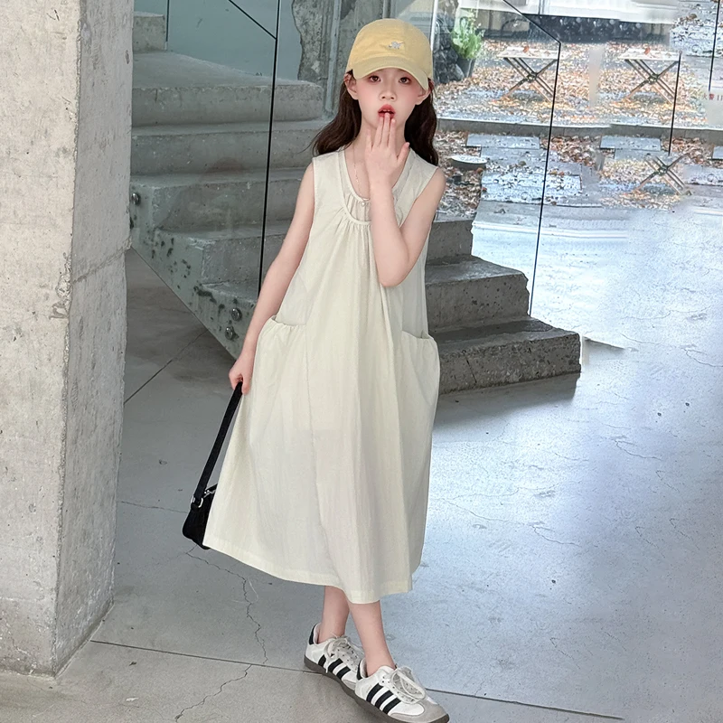 2025 new children's washed cotton workwear dress sleeveless loose fit girl's beach skirt summer princess skirt
2025 new children's washed cotton workwear dress sleeveless loose fit girl's beach skirt summer princess skirt