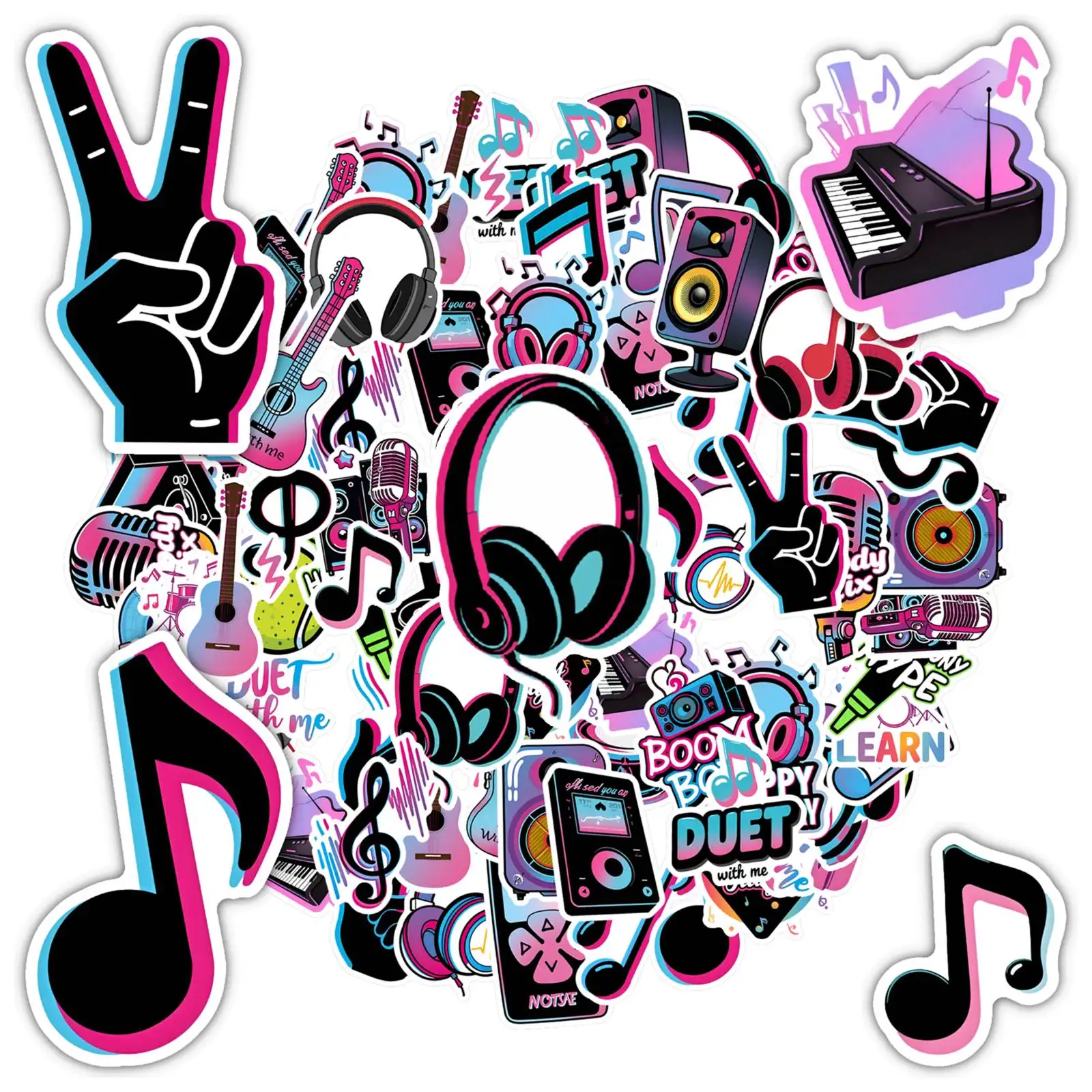 35pcs-50pcs Cartoon Music Stickers Vibrant Retro Graffiti Decals DIY Stickers For Laptop Luggage Scrapbook Diary Sticker
35pcs-50pcs Cartoon Music Stickers Vibrant Retro Graffiti Decals DIY Stickers For Laptop Luggage Scrapbook Diary Sticker