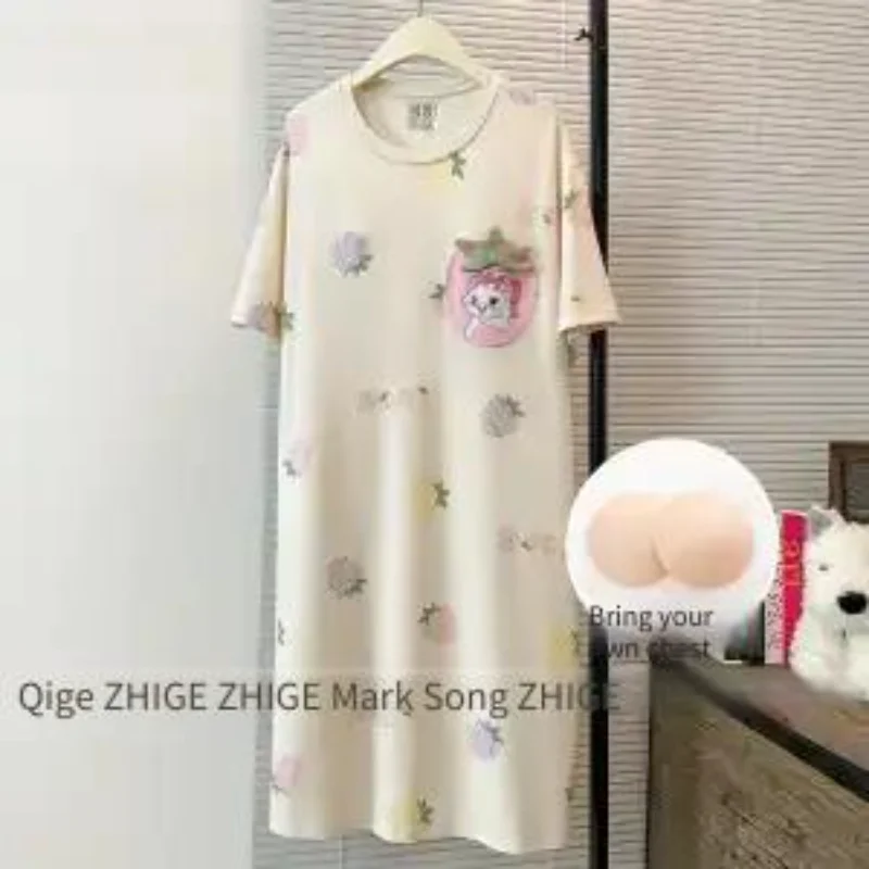 Plus Size Polka Dot Cotton Nightgown Anti-Peep Short Sleeve Sweet Casual Home Dress Wearable Outside
Plus Size Polka Dot Cotton Nightgown Anti-Peep Short Sleeve Sweet Casual Home Dress Wearable Outside