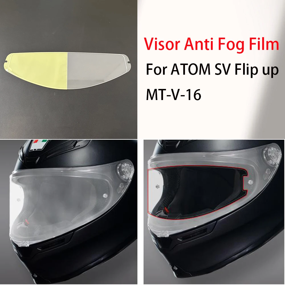 Motorcycle Helmet Visor Anti Fog Film For MT-V-16 ATOM SV Flip up Helmet Accessories Antifog Lens Film
Motorcycle Helmet Visor Anti Fog Film For MT-V-16 ATOM SV Flip up Helmet Accessories Antifog Lens Film