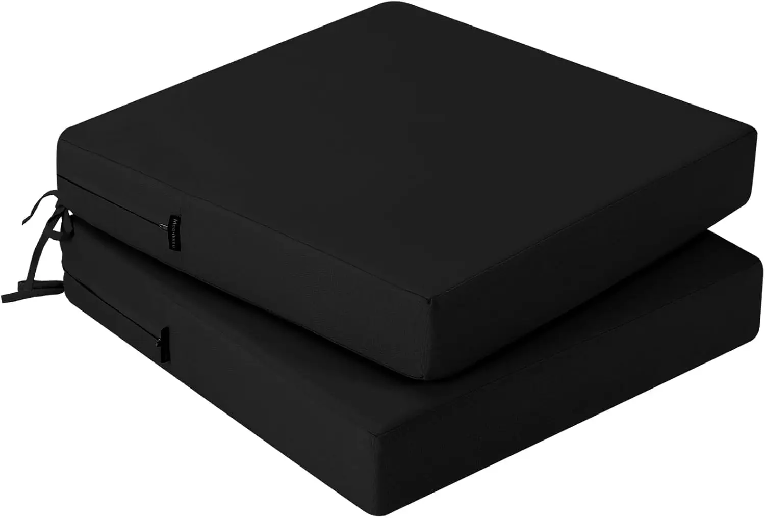 Waterproof Outdoor Chair Cushions Set of 2 with Ties, Black 22x22 for Patio Furniture
Waterproof Outdoor Chair Cushions Set of 2 with Ties, Black 22x22 for Patio Furniture