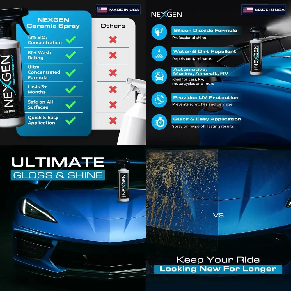 Ceramic Spray Silicon Dioxide — Easy to Apply, Ceramic Coating Spray for Cars — Professional-Grade Protective Sealant Polish for
Ceramic Spray Silicon Dioxide — Easy to Apply, Ceramic Coating Spray for Cars — Professional-Grade Protective Sealant Polish for