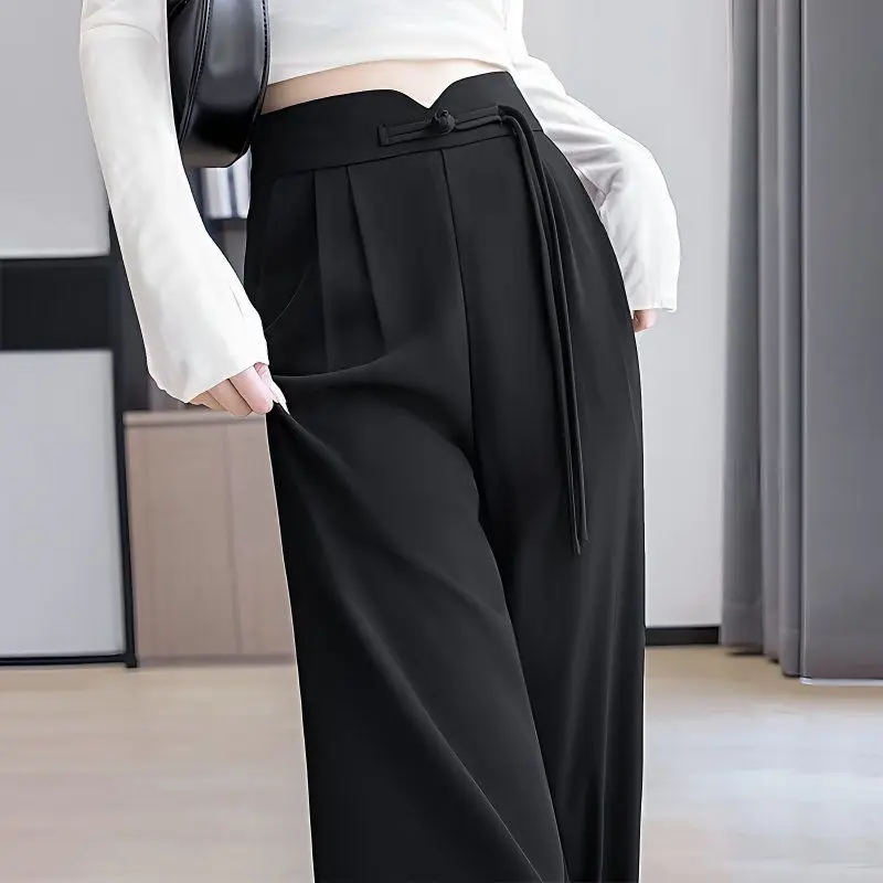 High Waist Wide Leg Pants Women Fall Chinese Style Pendant Feeling High Waist Straight Leg Casual Pants Women Solid Color
High Waist Wide Leg Pants Women Fall Chinese Style Pendant Feeling High Waist Straight Leg Casual Pants Women Solid Color