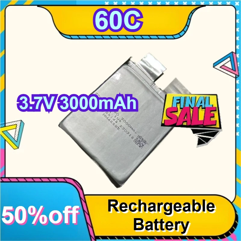 60C High Power 3.7V 3000mAh Rechargeable Lithium Battery Cell for Car Emergency Start Power Spot Welder Use
60C High Power 3.7V 3000mAh Rechargeable Lithium Battery Cell for Car Emergency Start Power Spot Welder Use