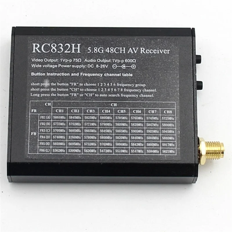A02R RC832H 5.8G 48CH Видеоприемник 12 В Автоматический поиск каналов для TS832 TS5823 TS5828 RC Самолет Вертолет FPV Дрон
A02R RC832H 5.8G 48CH Видеоприемник 12 В Автоматический поиск каналов для TS832 TS5823 TS5828 RC Самолет Вертолет FPV Дрон