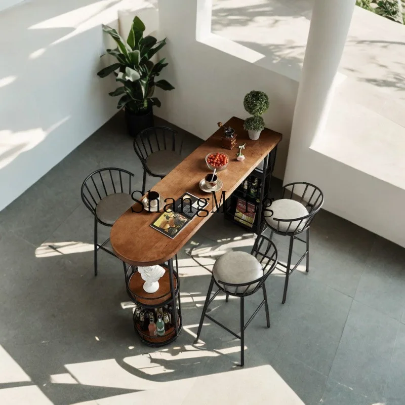 SM exquisite senior cafe casual high table and chair combination wrought iron solid wood partition table bar counter
SM exquisite senior cafe casual high table and chair combination wrought iron solid wood partition table bar counter