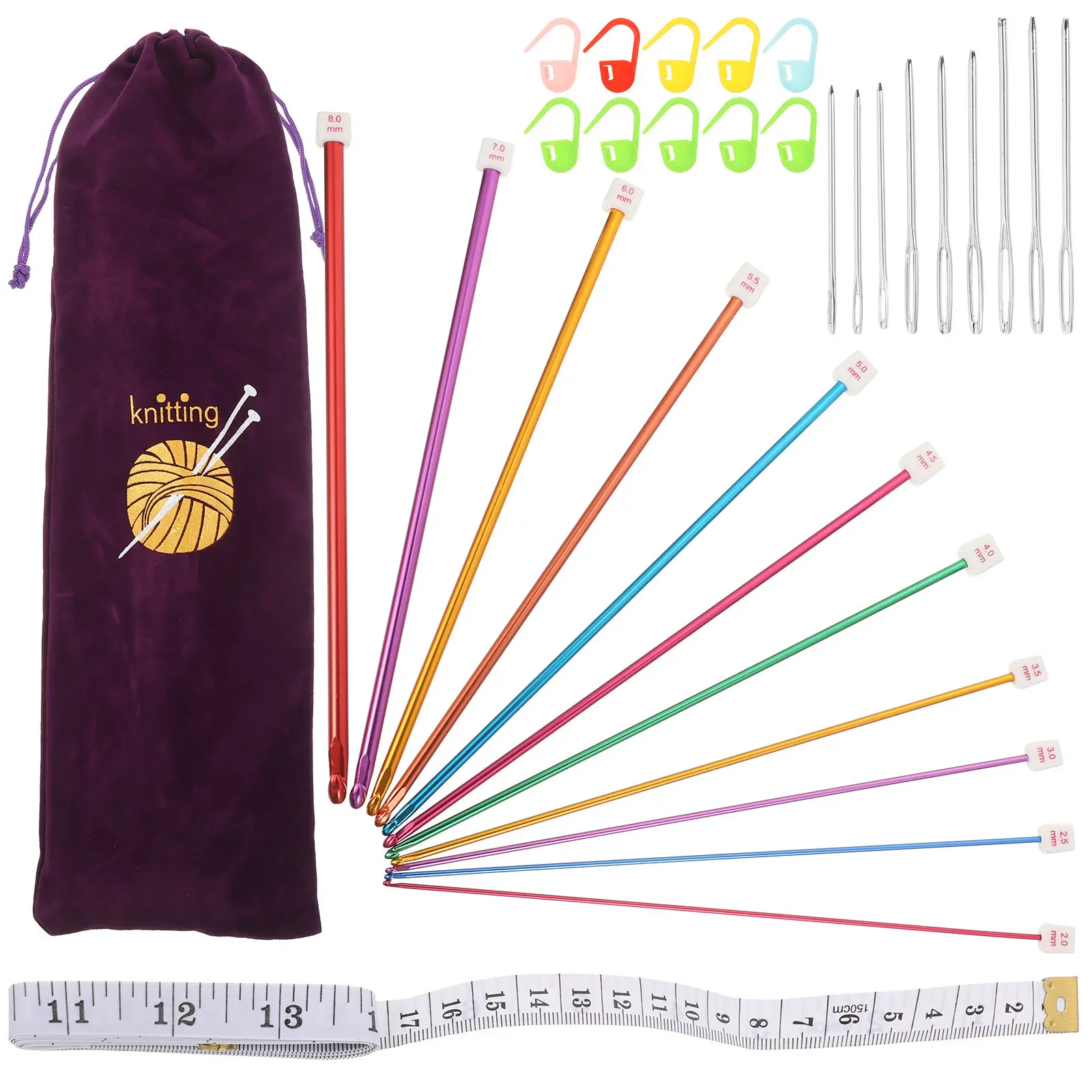 1Set Premium Stainless Steel Crochet Hooks Set Smooth Polished Needles for Yarn Crafts Sweater Hat Gloves Knitting DIY Tools Kit
1Set Premium Stainless Steel Crochet Hooks Set Smooth Polished Needles for Yarn Crafts Sweater Hat Gloves Knitting DIY Tools Kit