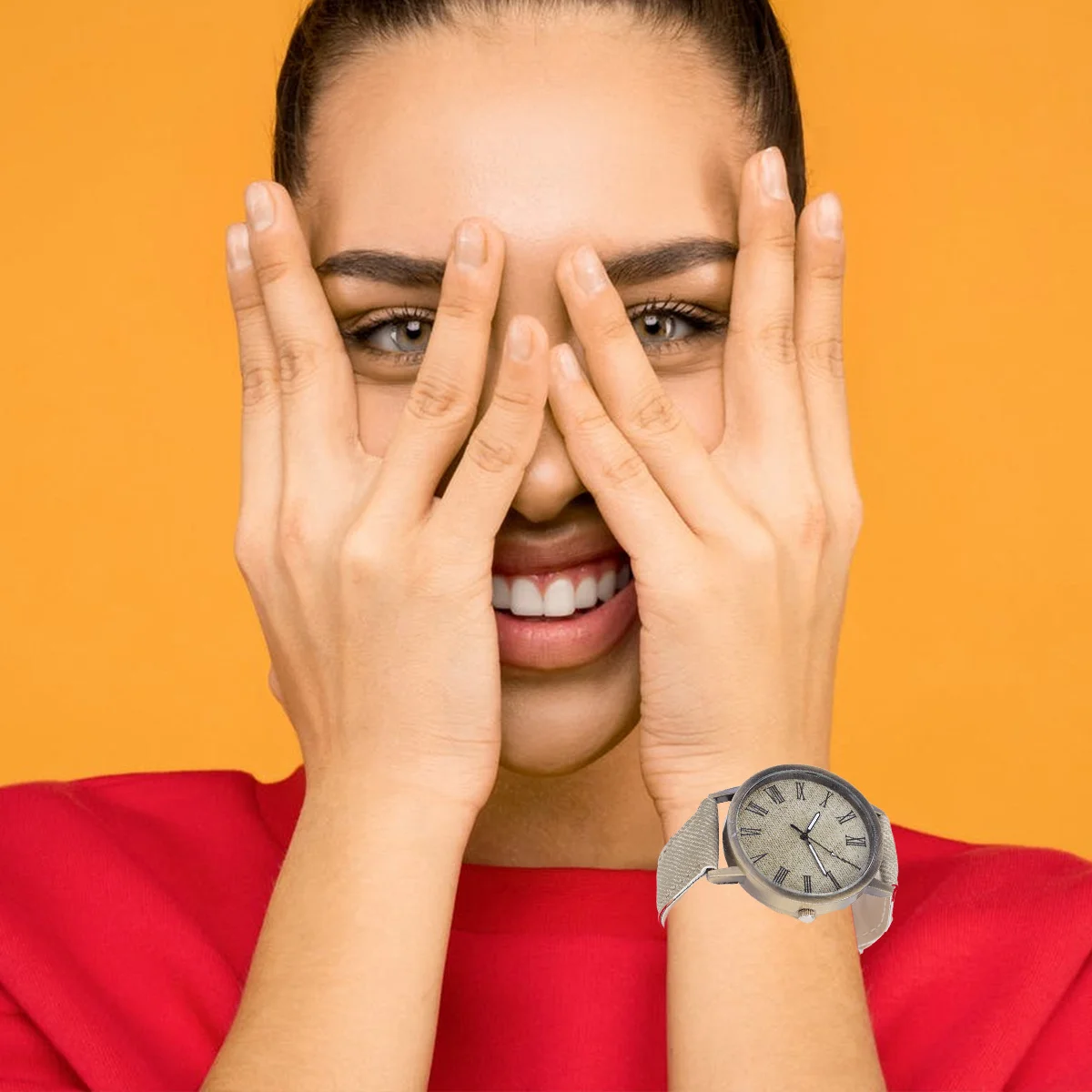 Canvas Texture Watch Orange Premium Fashion Quartz Wrist Watch For Women Men Elegant Silent Clock Wrist Decoration
Canvas Texture Watch Orange Premium Fashion Quartz Wrist Watch For Women Men Elegant Silent Clock Wrist Decoration