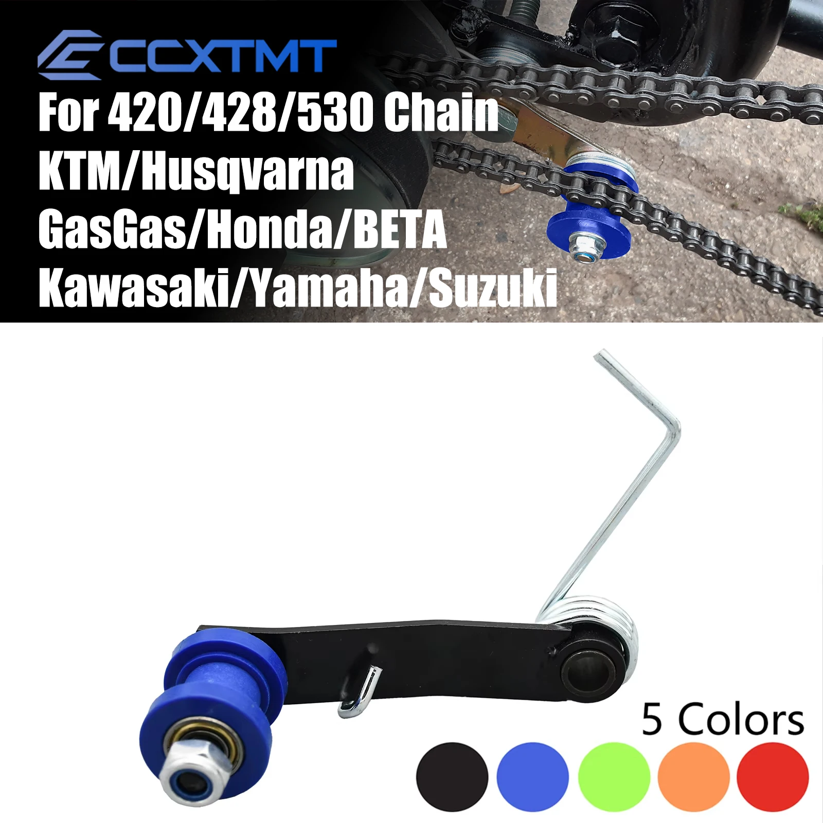 420 428 530 Chain Roller Tensioner Dirt Bike Chain Tensioner Metal Bracket For Motorcycle ATV Karting Dirt Pit Bike Universal
420 428 530 Chain Roller Tensioner Dirt Bike Chain Tensioner Metal Bracket For Motorcycle ATV Karting Dirt Pit Bike Universal