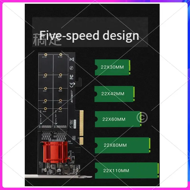 AP-PCIE3.1 X8 To Dual M.2 Hard Disk Expansion Card ASM1812 Chip Supports NVME Protocol Speed Expansion Card
AP-PCIE3.1 X8 To Dual M.2 Hard Disk Expansion Card ASM1812 Chip Supports NVME Protocol Speed Expansion Card