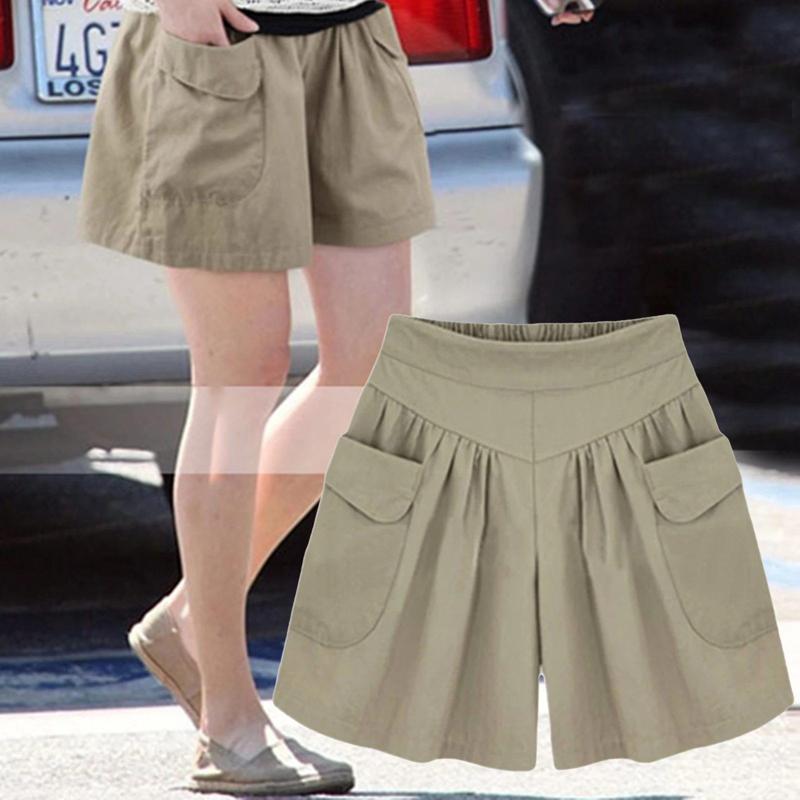 Casual Women Shorts Female Loose Shorts Women Summer Shorts Cotton Linen Trousers High Waist Ladies Loose Plus Size Beach Shorts
Casual Women Shorts Female Loose Shorts Women Summer Shorts Cotton Linen Trousers High Waist Ladies Loose Plus Size Beach Shorts