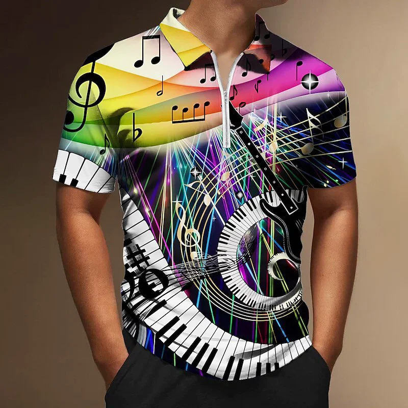 Новая мода с рисунком музыкальной и музыкальной ноты, мужские футболки-поло, летние футболки с короткими рукавами и 3D принтом, уличная мужская футболка-поло в стиле хип-хоп
Новая мода с рисунком музыкальной и музыкальной ноты, мужские футболки-поло, летние футболки с короткими рукавами и 3D принтом, уличная мужская футболка-поло в стиле хип-хоп