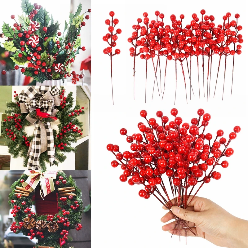 10pcs Red Berries Branch Christmas Artificial Flower Small Berries Cherry for Home Wedding Party Gift Box DIY Wreath Decorations
10pcs Red Berries Branch Christmas Artificial Flower Small Berries Cherry for Home Wedding Party Gift Box DIY Wreath Decorations