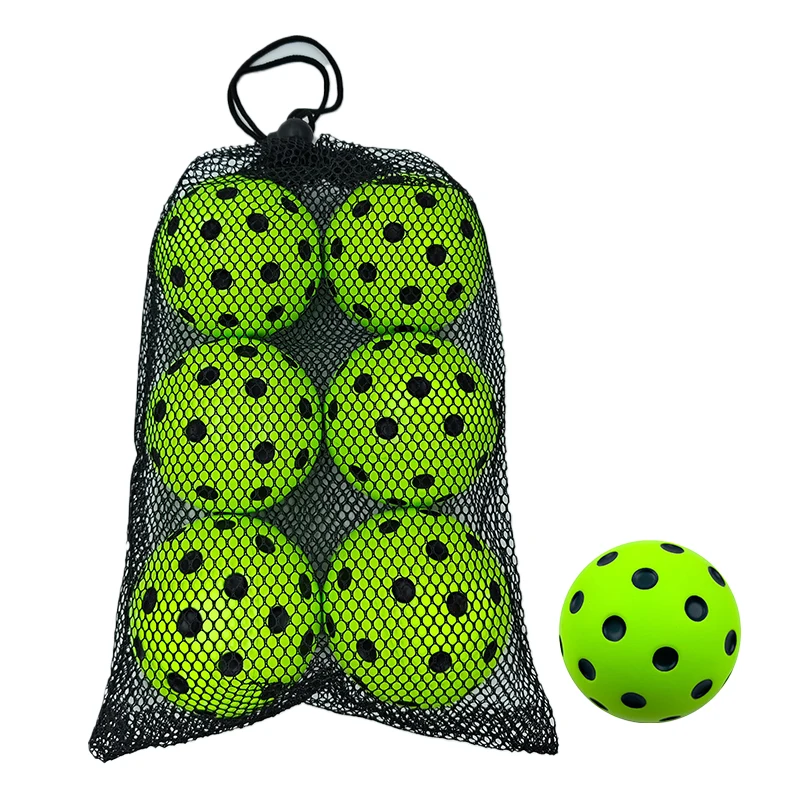 6 Pack Silent PU Foam Pickleball Balls Indoor Mute Practice Pickle Balls Soft Quiet Training Ball Padel Accessories with Bag
6 Pack Silent PU Foam Pickleball Balls Indoor Mute Practice Pickle Balls Soft Quiet Training Ball Padel Accessories with Bag