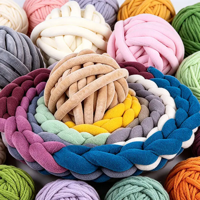 250g Super Velvet Bulky Yarn Thick Core Cotton Wool Thread Useds for DIY Blankets Hats Thick Arm Weaving and Hand-Knitting Yarn
250g Super Velvet Bulky Yarn Thick Core Cotton Wool Thread Useds for DIY Blankets Hats Thick Arm Weaving and Hand-Knitting Yarn