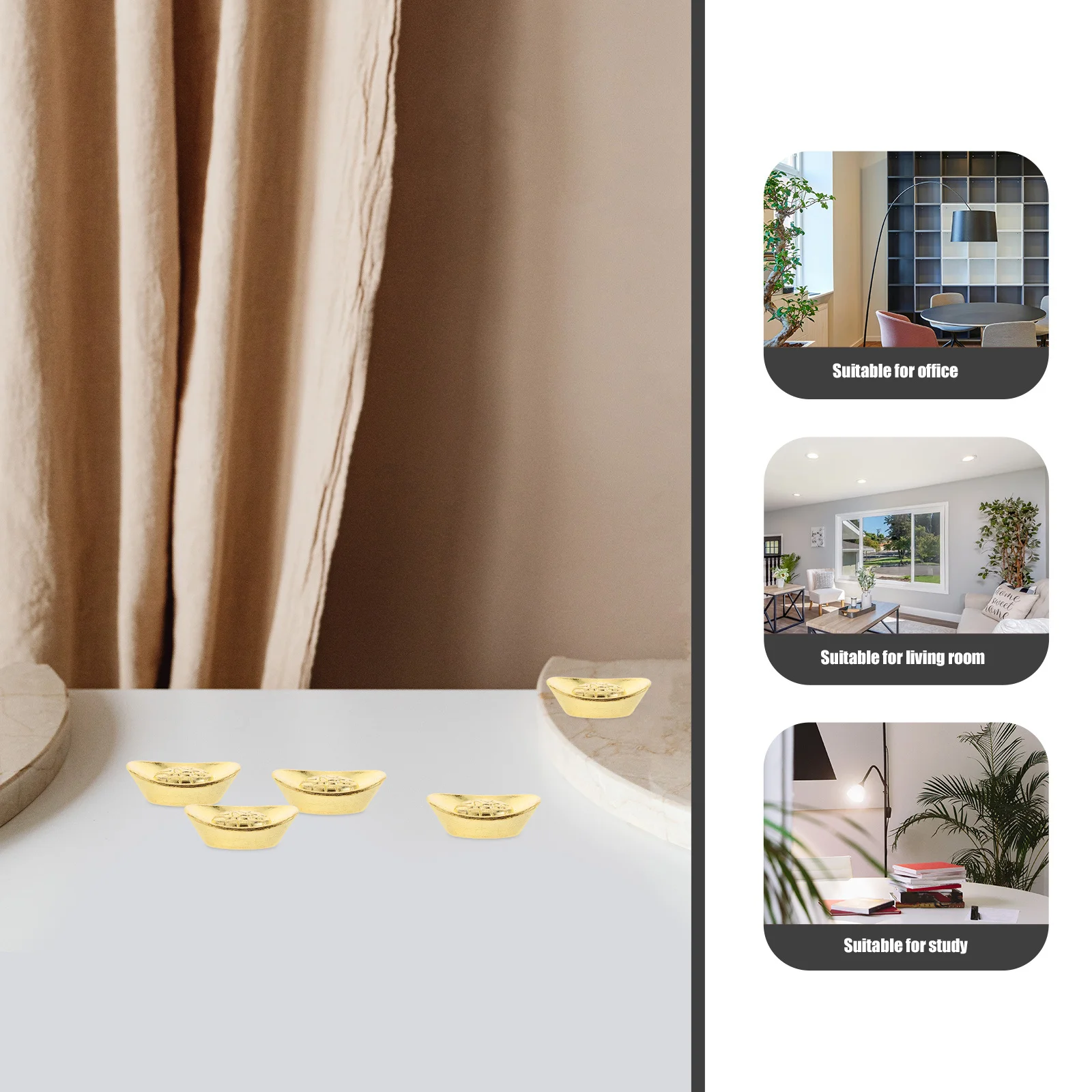 100pcs Miniature Golden Ingots Feng Shui Wealth Luck Charm Chinese Yuan Bao Home Office Desk Car Decor Simulation Small Ingot
100pcs Miniature Golden Ingots Feng Shui Wealth Luck Charm Chinese Yuan Bao Home Office Desk Car Decor Simulation Small Ingot