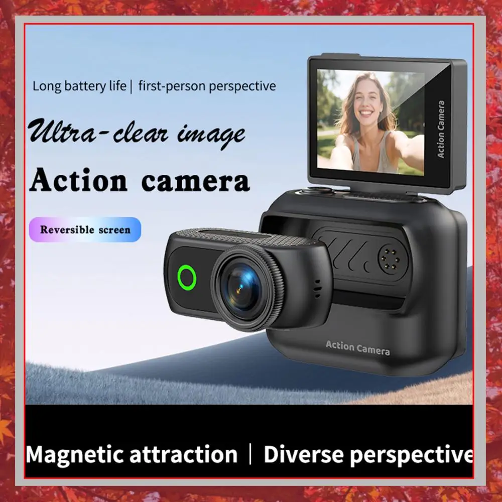 Thumb Action Camera Magnetic Mini Vlog Camera 4K Anti Shake Wi Fi Wearable POV Cam with Hat Clip and Necklace for Cycling Outdoo
Thumb Action Camera Magnetic Mini Vlog Camera 4K Anti Shake Wi Fi Wearable POV Cam with Hat Clip and Necklace for Cycling Outdoo