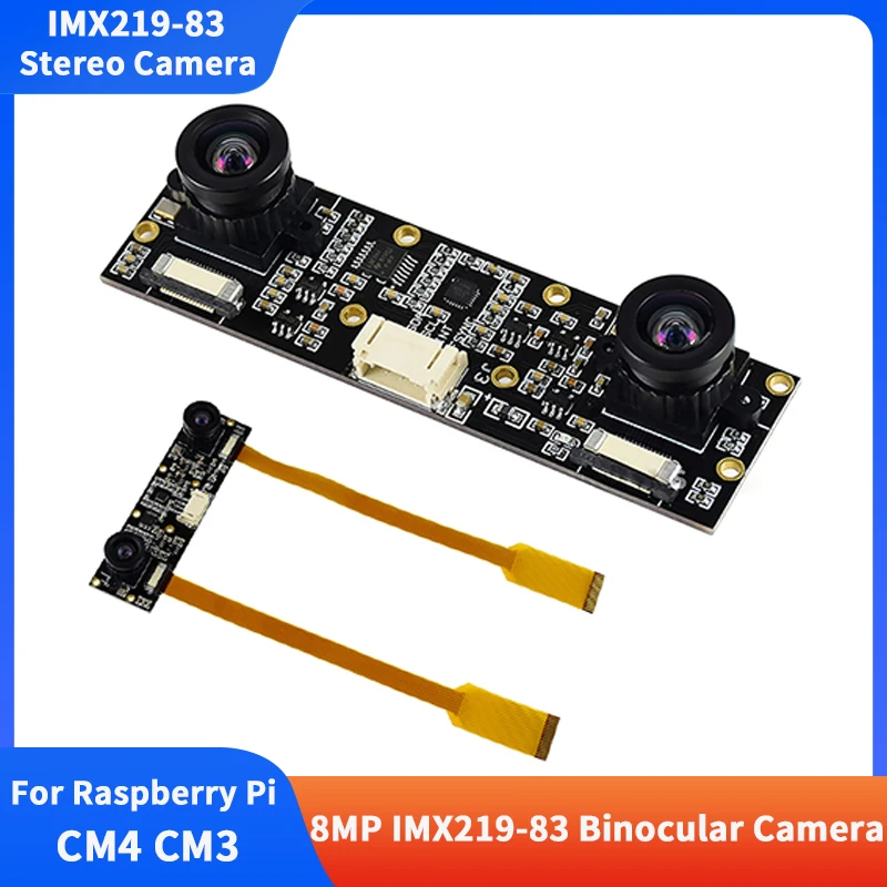 Jetson Nano 8MP IMX219-83 Binocular Camera Chip Sensor CSI Interface Stereo Camera For Raspberry Pi 5 CM4 CM3
Jetson Nano 8MP IMX219-83 Binocular Camera Chip Sensor CSI Interface Stereo Camera For Raspberry Pi 5 CM4 CM3