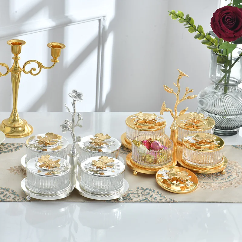 LMM light luxury metal candy jar living room glass jar storage jar living room coffee table
LMM light luxury metal candy jar living room glass jar storage jar living room coffee table