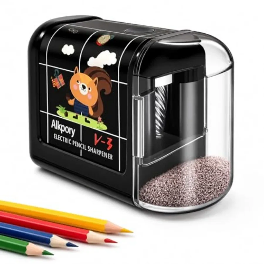 Battery Operated Electric Pencil Sharpener for,Auto Stop Safety Switch, Fast Pencil Sharpener for No.2 and Colored Pencils, Por
Battery Operated Electric Pencil Sharpener for,Auto Stop Safety Switch, Fast Pencil Sharpener for No.2 and Colored Pencils, Por