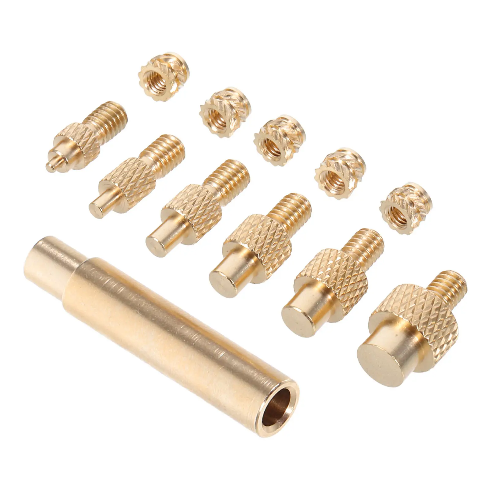 1Set Copper Heat Set Insert Tips with Threaded Inserts Press Tool Kit for 3D Printers Enhanced Stability Precision Easy
1Set Copper Heat Set Insert Tips with Threaded Inserts Press Tool Kit for 3D Printers Enhanced Stability Precision Easy