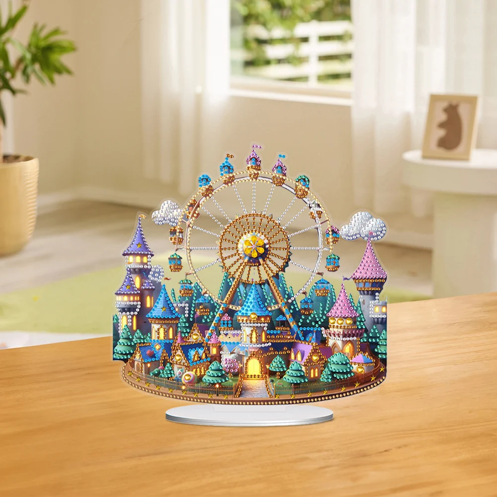 Acrylic Special Shaped Beautiful Ferris Wheel Desktop Diamond Art Kits 5D DIY Diamond Art Tabletop Decorations for Desktop Decor
Acrylic Special Shaped Beautiful Ferris Wheel Desktop Diamond Art Kits 5D DIY Diamond Art Tabletop Decorations for Desktop Decor