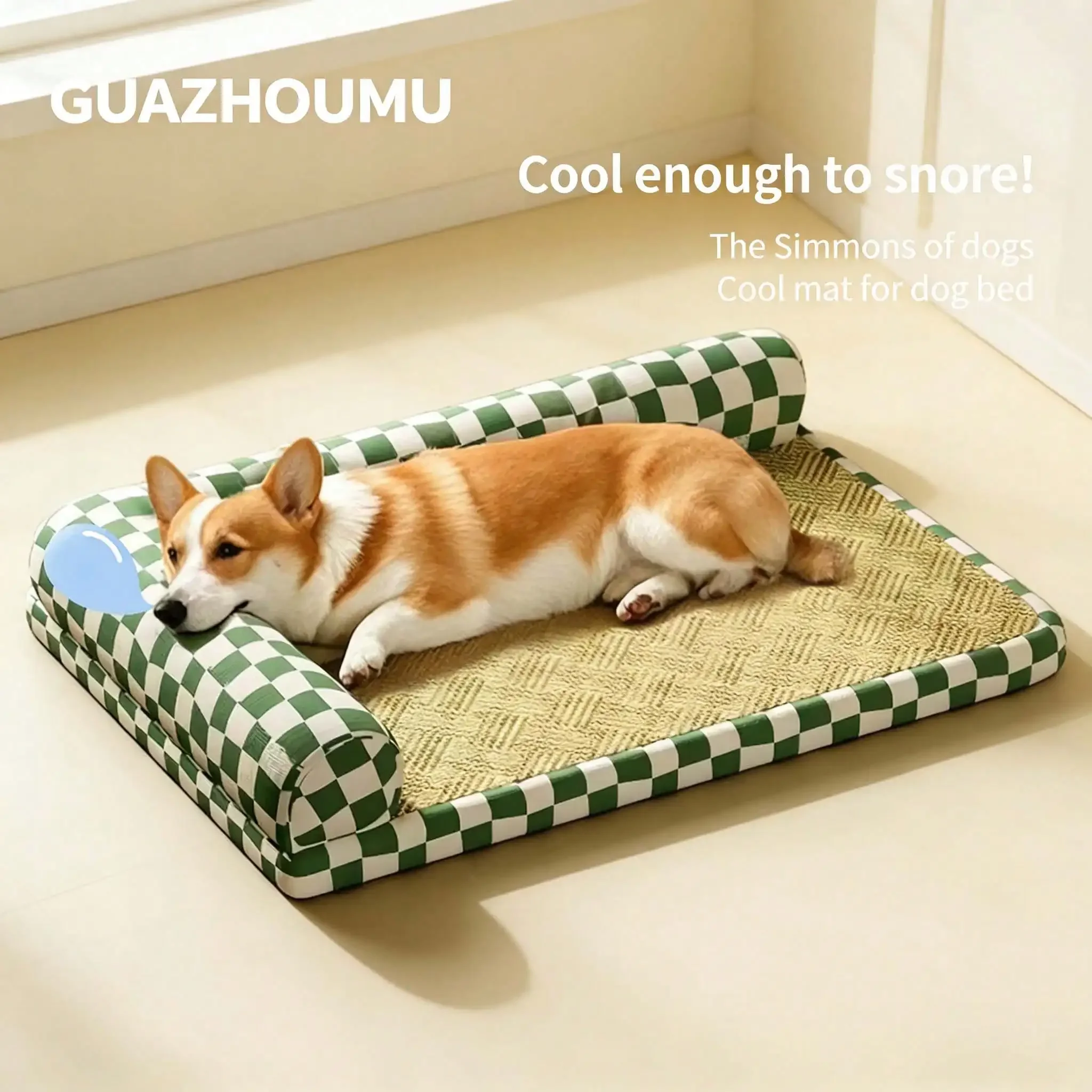 Summer Ice Rattan Pet Bed, Breathable Cooling Design For Cats & Dogs, Neck Support Comfortable Resting, Removable & Washable,
Summer Ice Rattan Pet Bed, Breathable Cooling Design For Cats & Dogs, Neck Support Comfortable Resting, Removable & Washable,