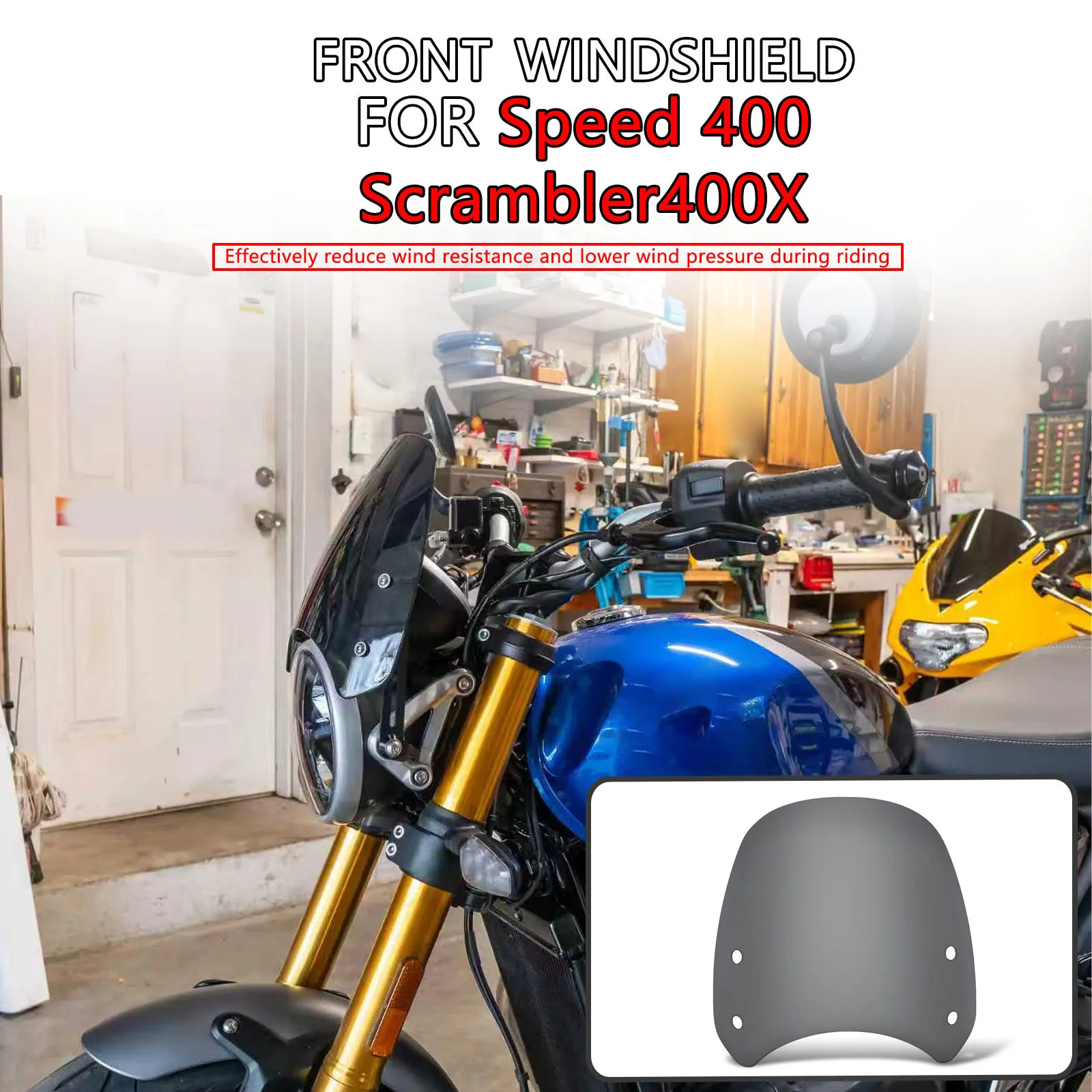 Лобовое стекло мотоцикла, передний обтекатель для Speed Скремблер 400 Speed 400 400 X 400X Scrambler 400X 2024-2025
Лобовое стекло мотоцикла, передний обтекатель для Speed Скремблер 400 Speed 400 400 X 400X Scrambler 400X 2024-2025