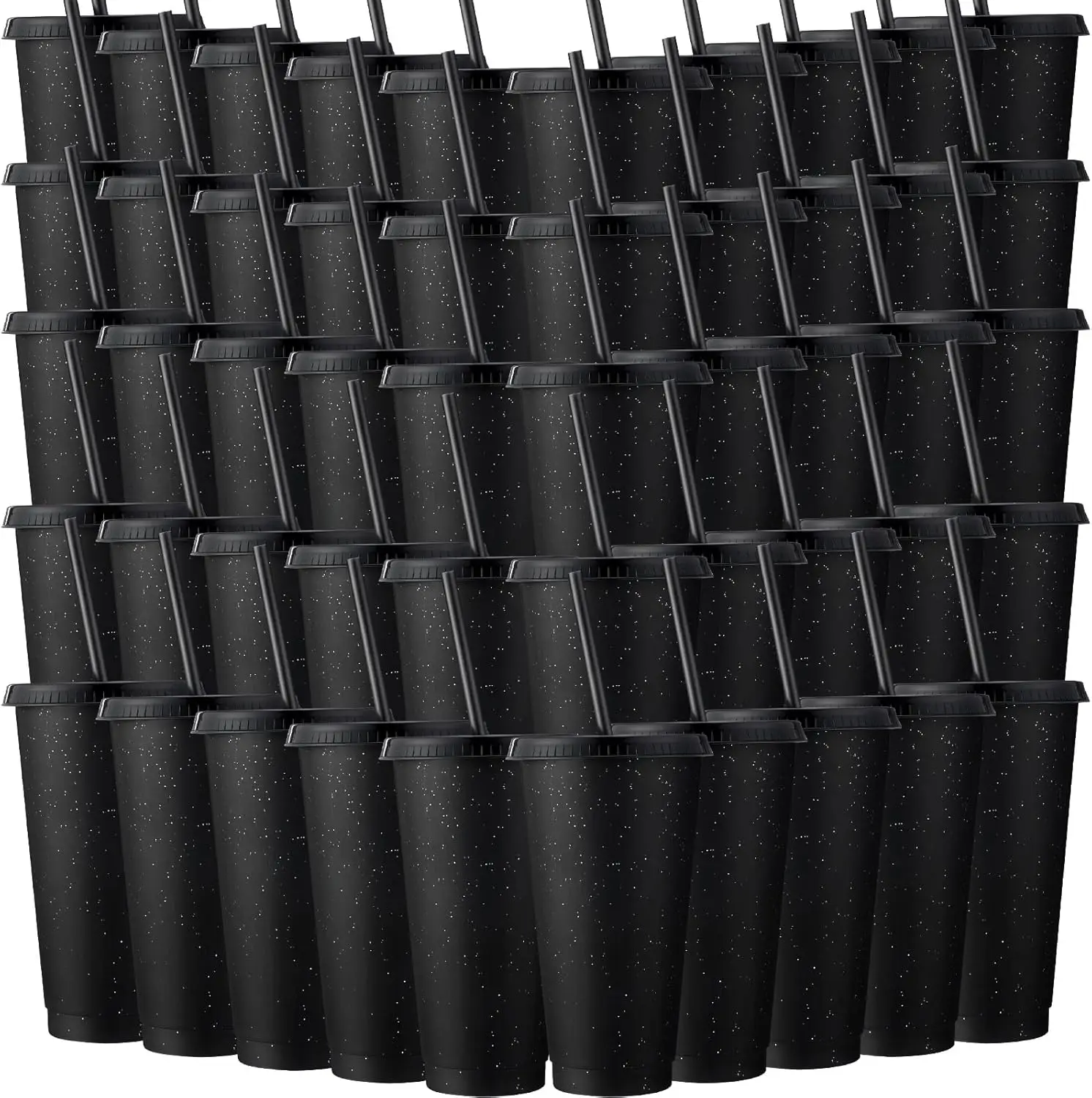 Набор из 60 многоразовых стаканов с соломинкой и крышкой, блестящие пластиковые кофейные кружки 24-27 унций для путешествий, вечеринок, подарков
Набор из 60 многоразовых стаканов с соломинкой и крышкой, блестящие пластиковые кофейные кружки 24-27 унций для путешествий, вечеринок, подарков