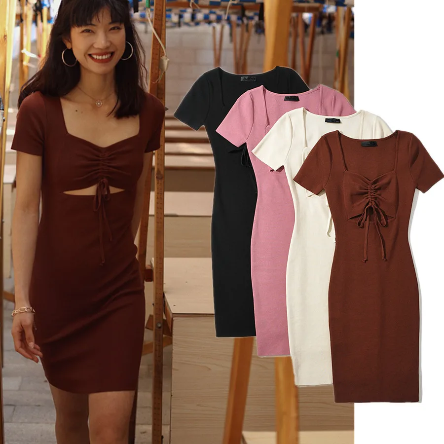 Maxdutti Ins Fashion Blogger Vintage Square Collar Bandage Hollow Out Sexy Knitted Sheath Sexy Summer Dress Women
Maxdutti Ins Fashion Blogger Vintage Square Collar Bandage Hollow Out Sexy Knitted Sheath Sexy Summer Dress Women