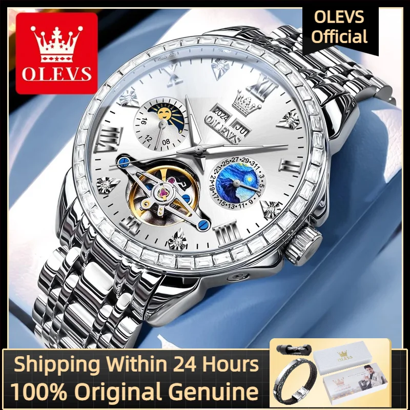 OLEVS 6712 Business Watch Men Hollow out Luminous Watches Date Wristwatch Luxury Brand Watch Automatic Mechanical Movement
OLEVS 6712 Business Watch Men Hollow out Luminous Watches Date Wristwatch Luxury Brand Watch Automatic Mechanical Movement