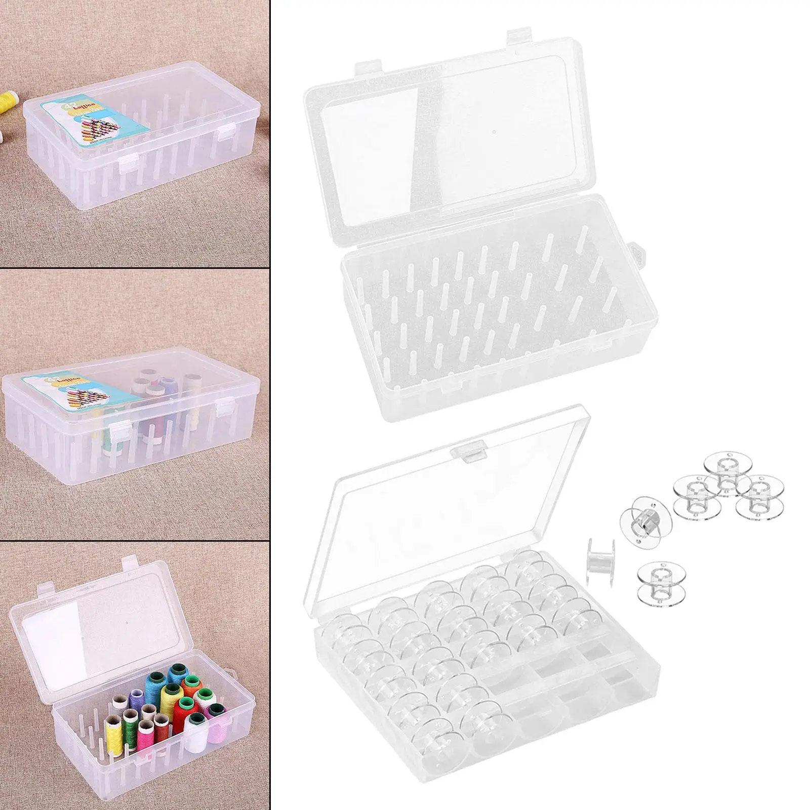Craft Spool Organizing Case Clear Sewing Thread Storage Box Holder for Embroidery and Sewing Machine Accessories
Craft Spool Organizing Case Clear Sewing Thread Storage Box Holder for Embroidery and Sewing Machine Accessories