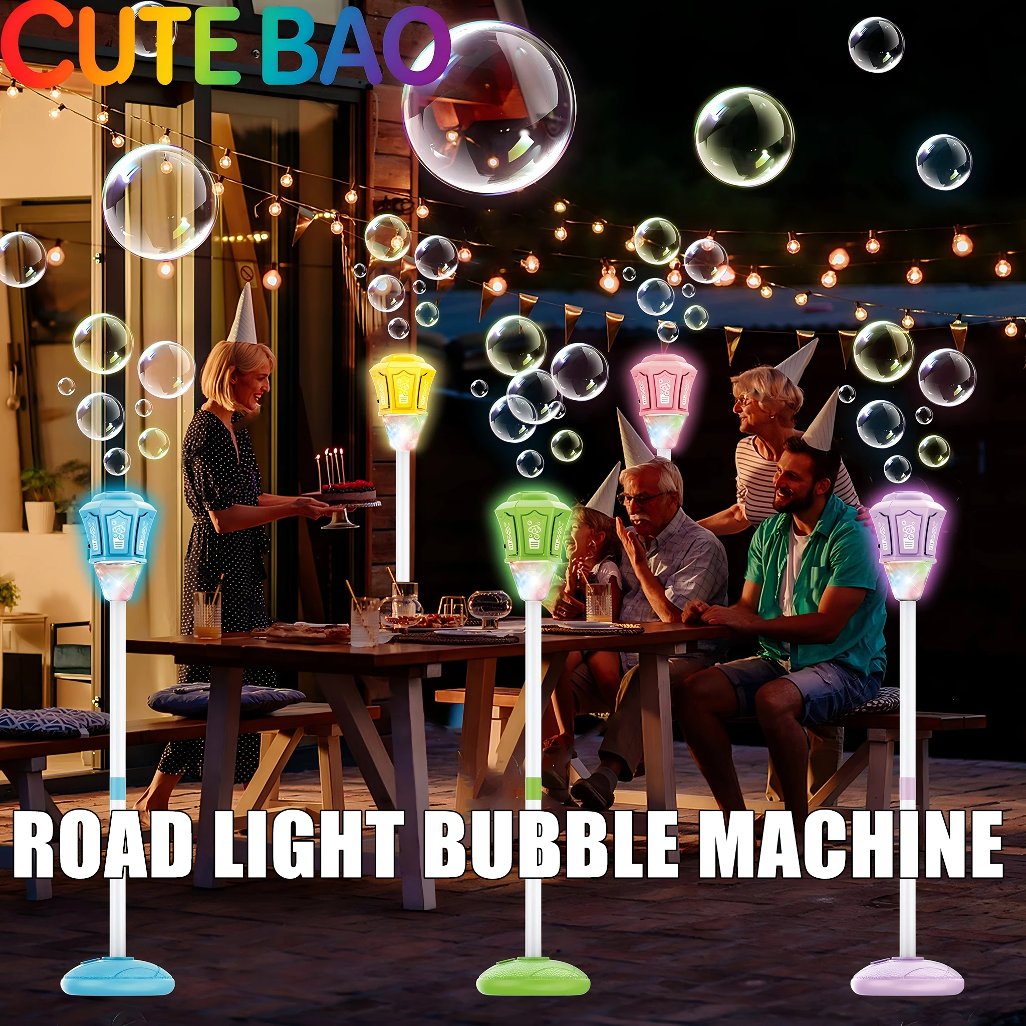 Street Light Electric Bubble Machine Automatic Soap Blower with Lights and Music Bubble Blowing Toy Party Camping Outdoor Toy
Street Light Electric Bubble Machine Automatic Soap Blower with Lights and Music Bubble Blowing Toy Party Camping Outdoor Toy