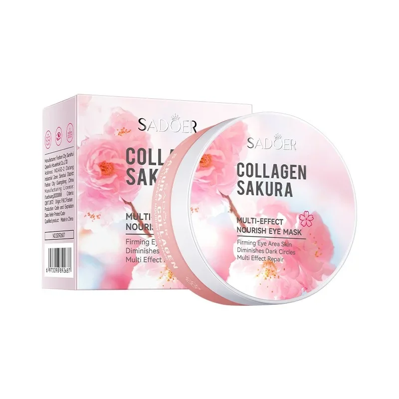 60pcs SADOER Sakura Collagen Eye Mask Anti Dark Circles Eyes Bags Removal Moisturizing Firming Eye Patches Skin Care for Eyes 
60pcs SADOER Sakura Collagen Eye Mask Anti Dark Circles Eyes Bags Removal Moisturizing Firming Eye Patches Skin Care for Eyes