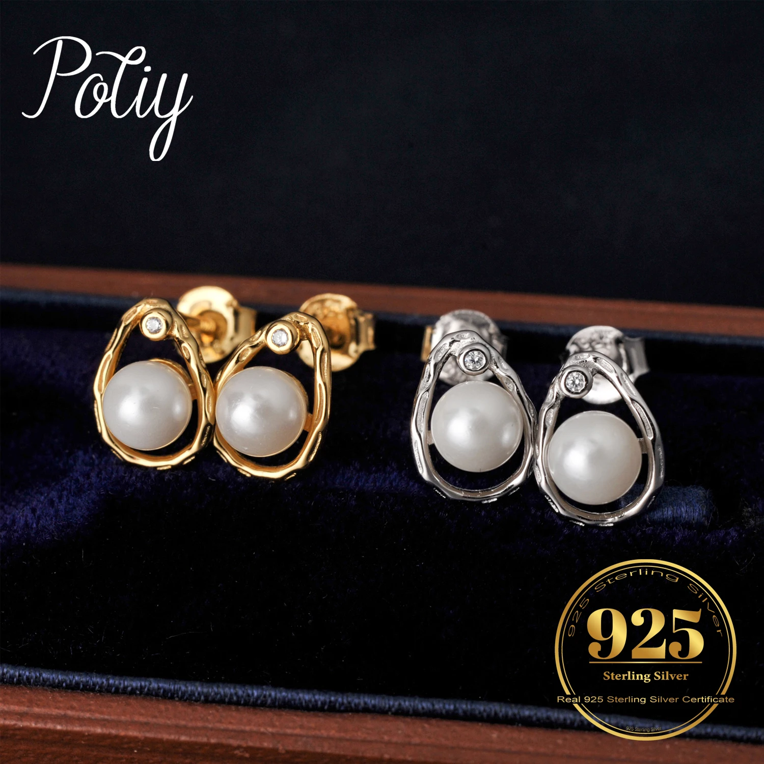 Potiy Hand Made 5mm Round Created Pearl Drop Stud Earrings For Women 14K White Yellow Gold 925 Sterling Silver
Potiy Hand Made 5mm Round Created Pearl Drop Stud Earrings For Women 14K White Yellow Gold 925 Sterling Silver