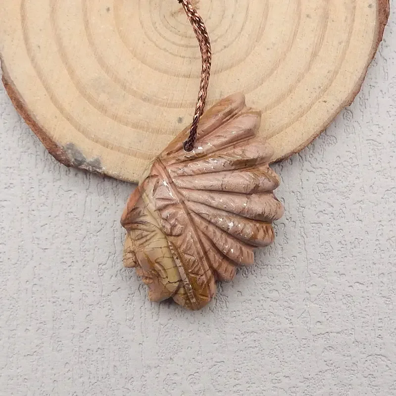 Natural Multi Color Picasso Jasper Carved Indian head Pendant Bead,Semi-precious Stone Fashion Jewelry DIY Necklace Accessories
Natural Multi Color Picasso Jasper Carved Indian head Pendant Bead,Semi-precious Stone Fashion Jewelry DIY Necklace Accessories