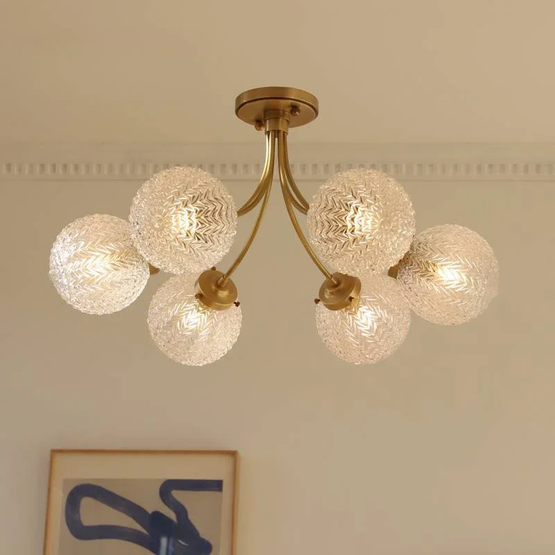 SANDYHA Modern Luxury LED Chandeliers All Copper Glass Ball Ceiling Lights Artistic Home Decor for Living Dining Room Bedroom
SANDYHA Modern Luxury LED Chandeliers All Copper Glass Ball Ceiling Lights Artistic Home Decor for Living Dining Room Bedroom