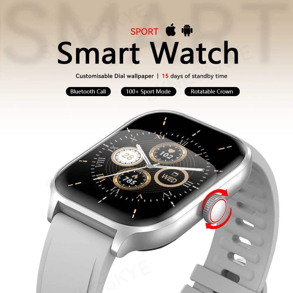 SYNEOSKYE Bluetooth Call Smart Watch 2.01 Inch Sport Smartwatch For Men Fitness Pedometer Women Wristwatch For Android iOS
SYNEOSKYE Bluetooth Call Smart Watch 2.01 Inch Sport Smartwatch For Men Fitness Pedometer Women Wristwatch For Android iOS