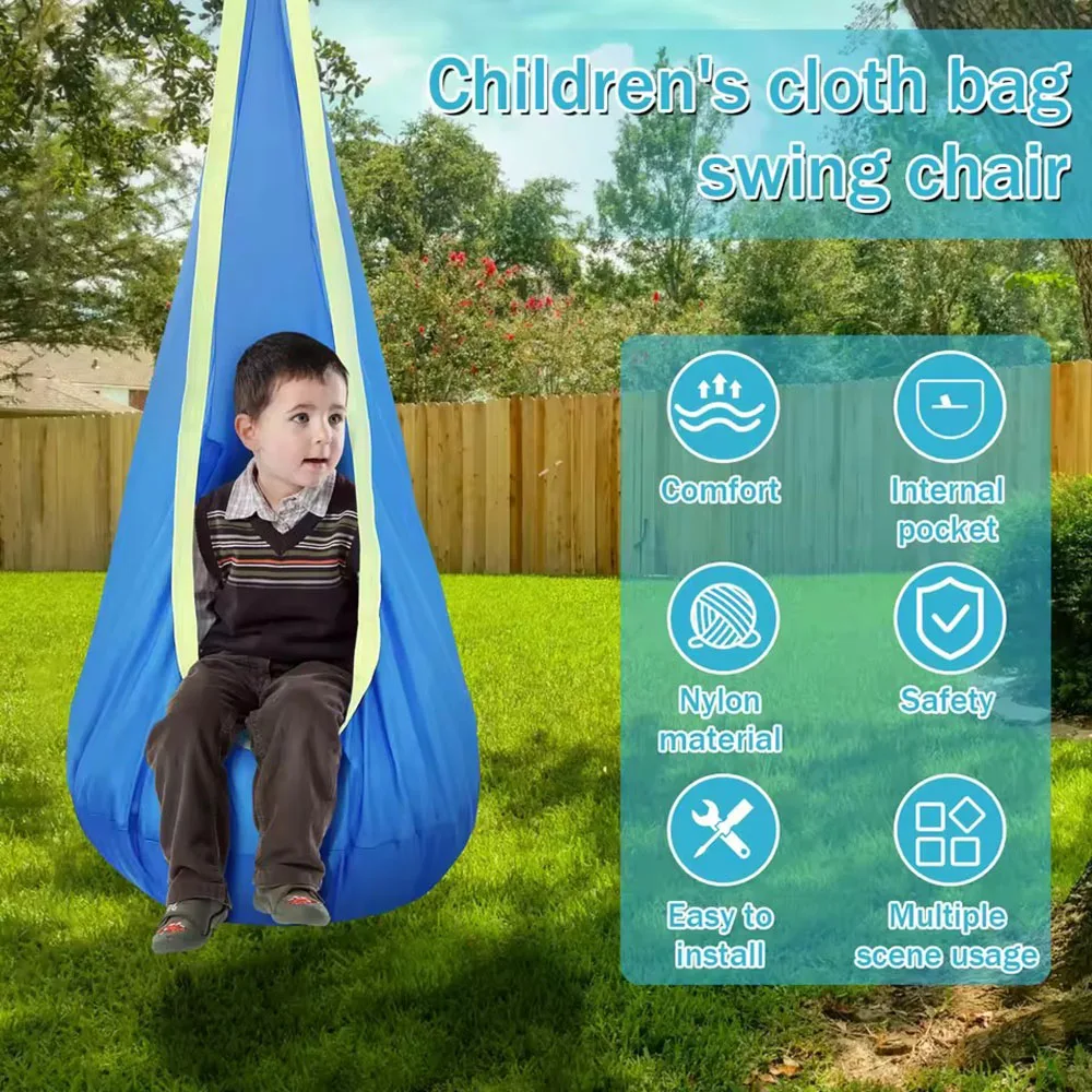 Kids Pod Swing Seat Nylon Hanging Chair with Inflatable Cushion Portable Children Sensory Swing Set for Indoor Outdoor Use Kids
Kids Pod Swing Seat Nylon Hanging Chair with Inflatable Cushion Portable Children Sensory Swing Set for Indoor Outdoor Use Kids