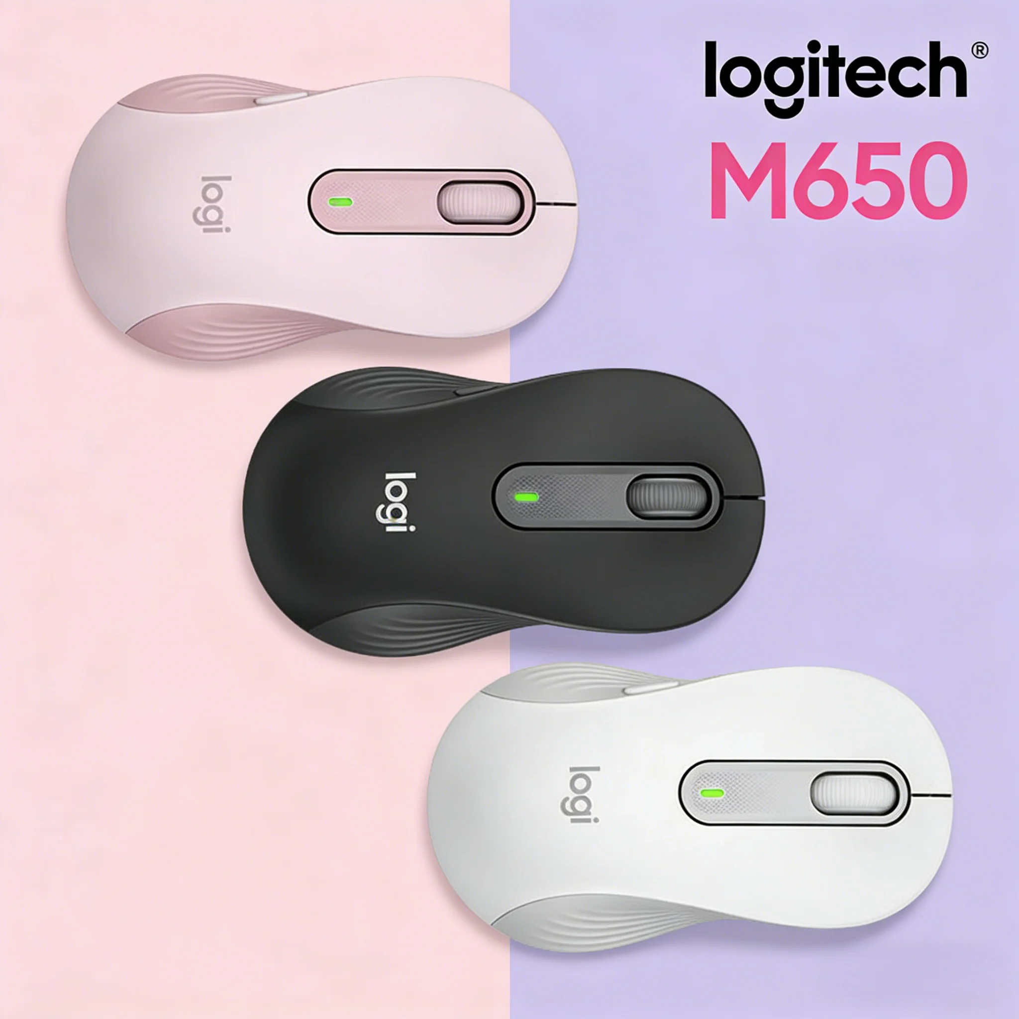Logitech M650/M650/M650LL Quiet Click Mouse - No Disturbance in Library & Cafe
