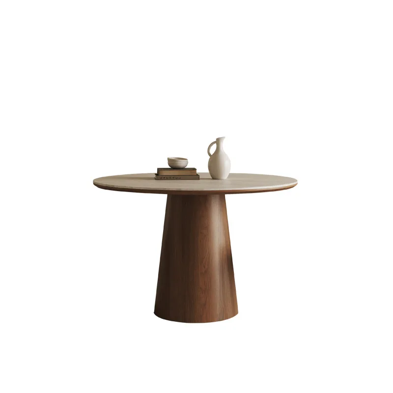 Travertine rock slab small round table household small apartment restaurant solid wood round dining table retro wind round dinin
Travertine rock slab small round table household small apartment restaurant solid wood round dining table retro wind round dinin