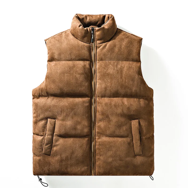 High Quality Suede Cotton Padded Vest Jacket for Men Winter Thick Warm Windproof Sleeveless Jacket Male Autumn Casual Waistcoat
High Quality Suede Cotton Padded Vest Jacket for Men Winter Thick Warm Windproof Sleeveless Jacket Male Autumn Casual Waistcoat