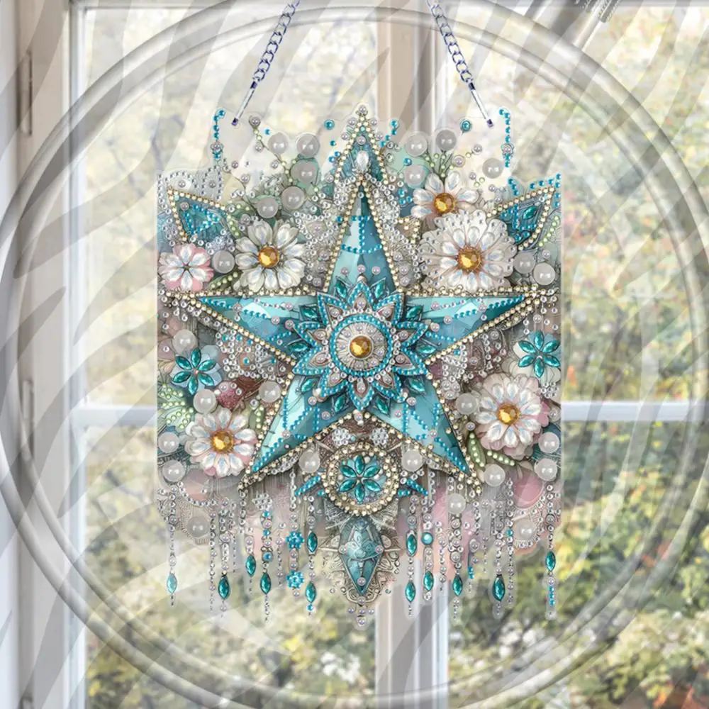 PET Double Sided Special Shaped Color Flower Rhinestone Diamond Art Window Pendants Diamond Painting Hanging Ornament Room Decor
PET Double Sided Special Shaped Color Flower Rhinestone Diamond Art Window Pendants Diamond Painting Hanging Ornament Room Decor