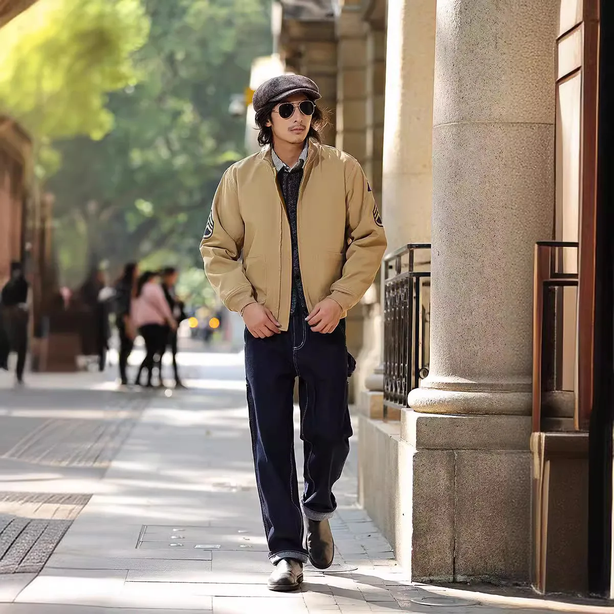 OKONKWO Tanker Jacket American Military Style Tank Suit Fury Jacket Americana M1942 Rugged Autumn/Winter CVC Men's Coat
OKONKWO Tanker Jacket American Military Style Tank Suit Fury Jacket Americana M1942 Rugged Autumn/Winter CVC Men's Coat